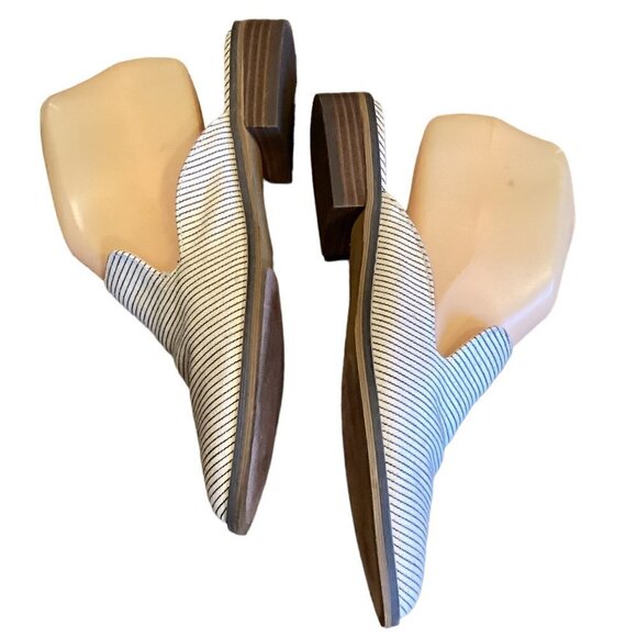 Indigo Rd. Hayze Striped Canvas Mules Sz 6-1/2 M #146T - Picture 5 of 10